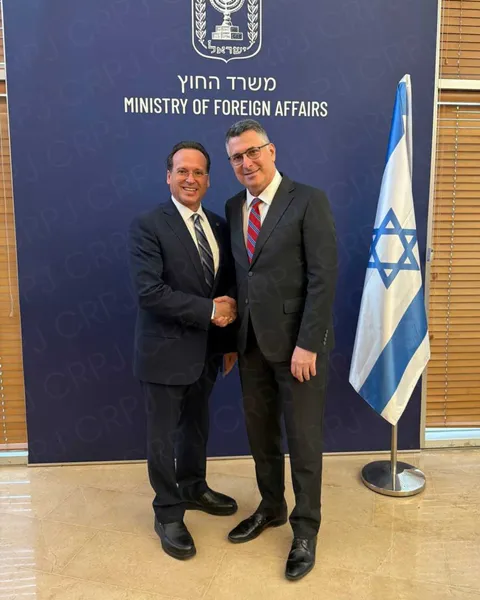 Gideon Sa'ar Received Dr José Benjamín Pérez Matos At The Headquarters Of The Israeli Ministry Of Foreign Affairs