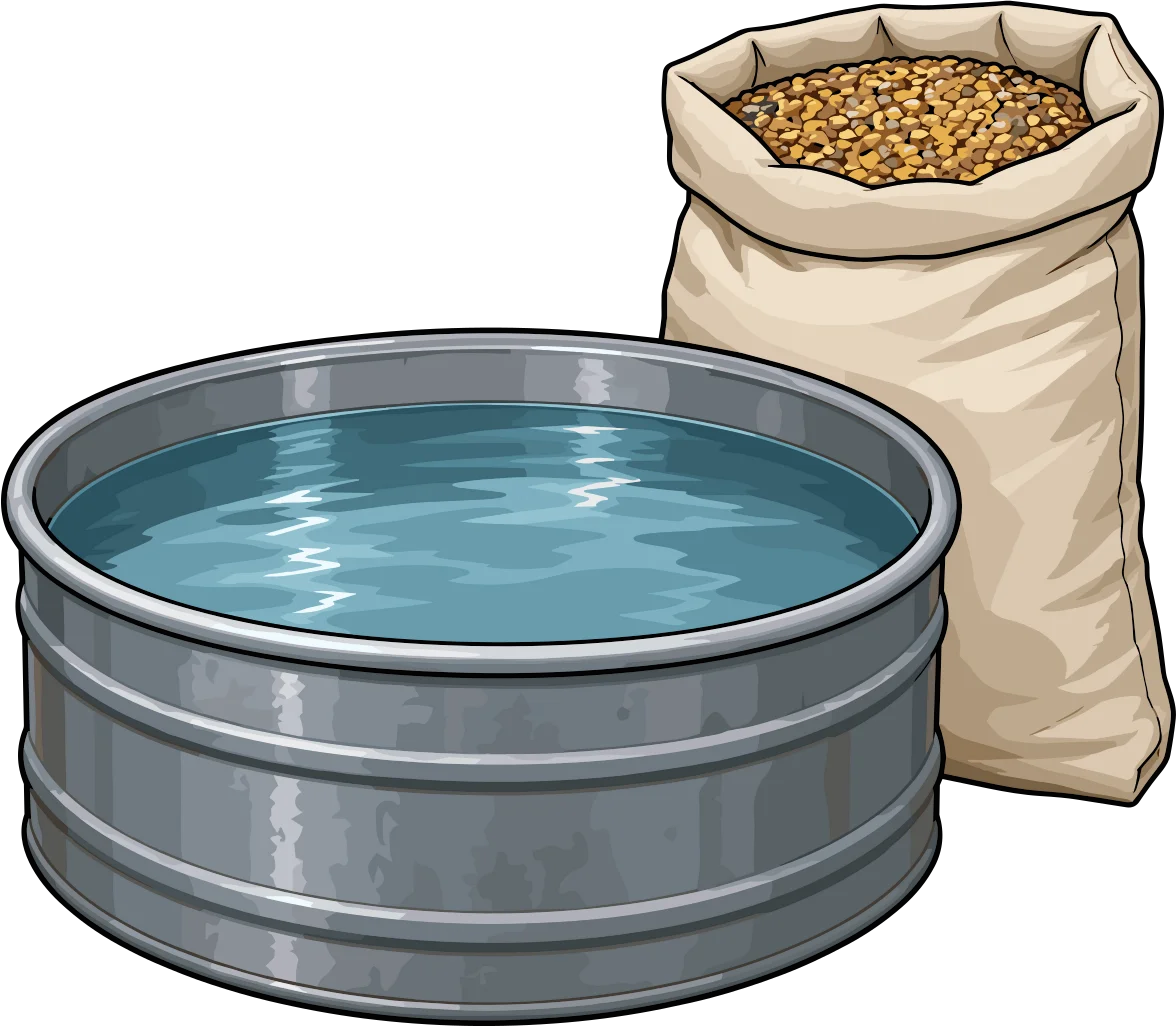 Agua y alimento